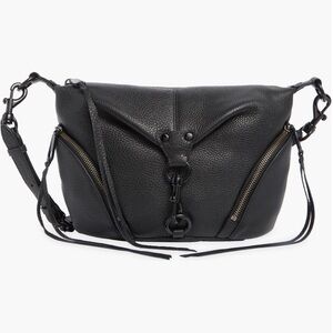 Rebecca Minkoff Black Crossbody Bag with Edgy Zipper Details